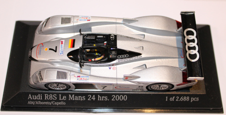 Minichamps Audi R8S Le Mans 2000 Abt Minichamps 1/43rd scale Audi R8S ...